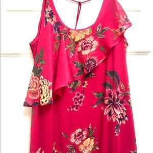 Gorgeous boho  pink floral Maxi dress